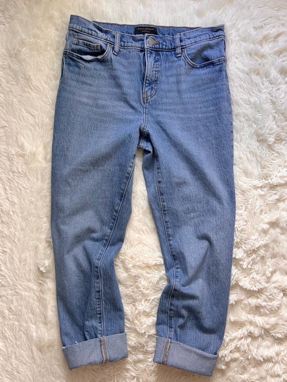 Banana Republic Cropped Slim Blue Jeans